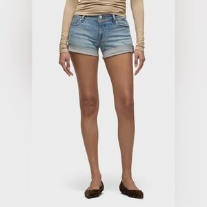 Hudson Jeans Women's Croxley Mid-Rise Rolled Hem Denim Shorts